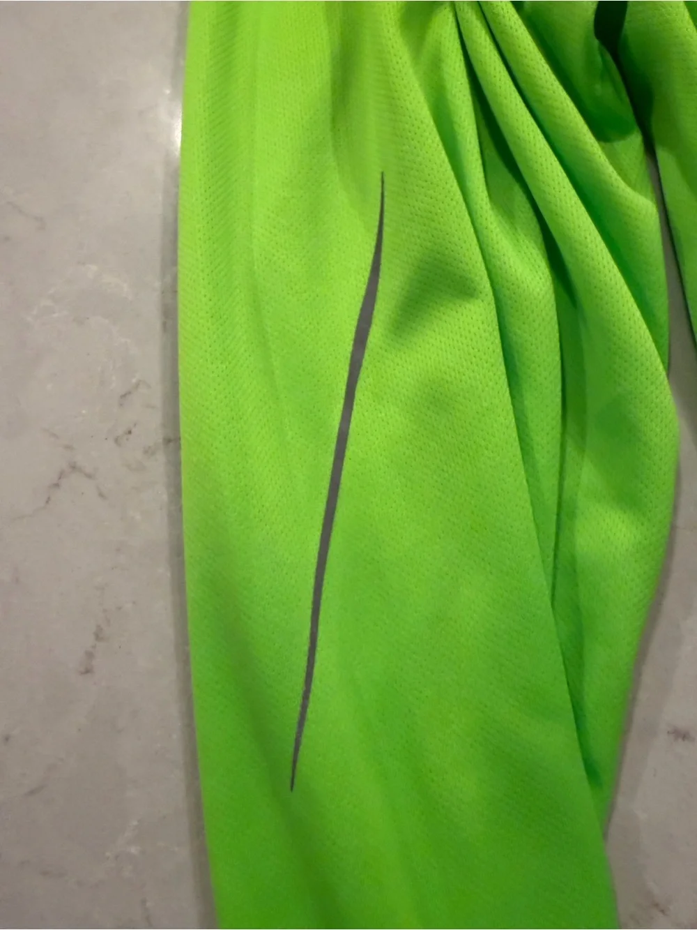 Adidas Climalite Neon Green Reflective Running Shirt Men’s L